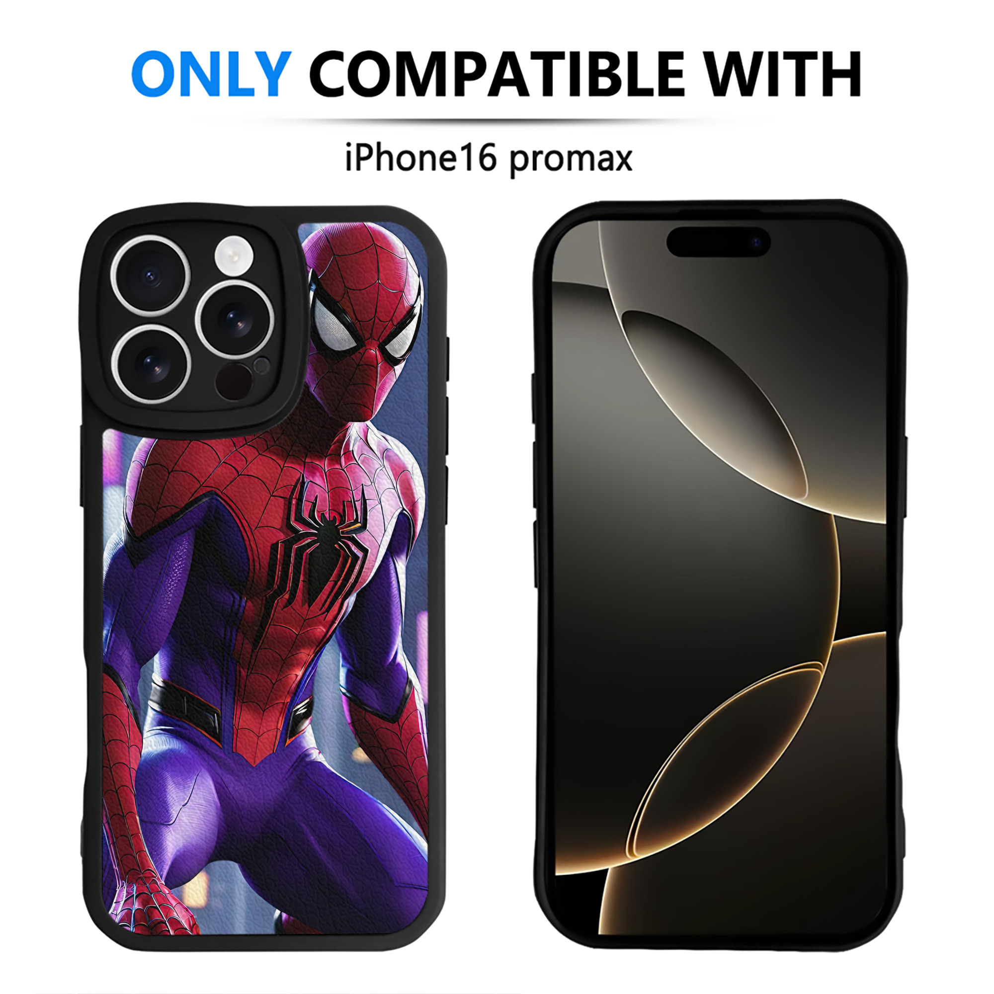 Spider Man スパイダーマン 【iPhone 16シリーズ対応】シリコンスマホケース（レザー調） 材質：シリコン